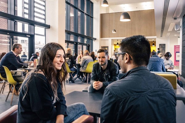 Students socialising in The University of Hull café Students socialising in The University of Hull café